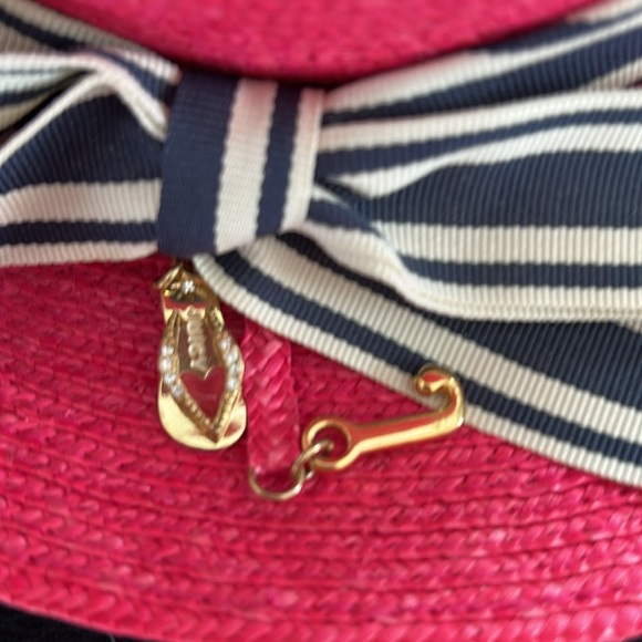 Juicy Couture - Stylish Pink Straw Fedora Hat with Ribbon main image 6